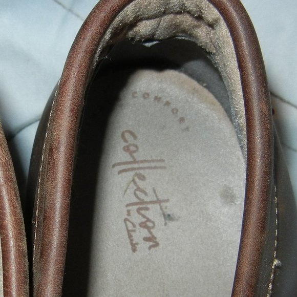 Clarks Mens Stinson Hi Brown Leather Moccasin Chukka Ankle Boots Shoes size 12 main image 3